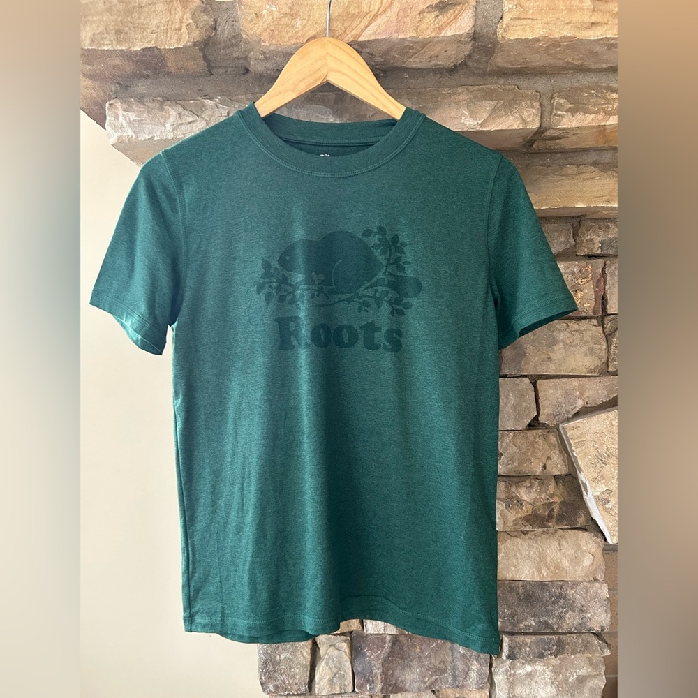 Roots Forest Green Beaver T-Shirt Kids XL